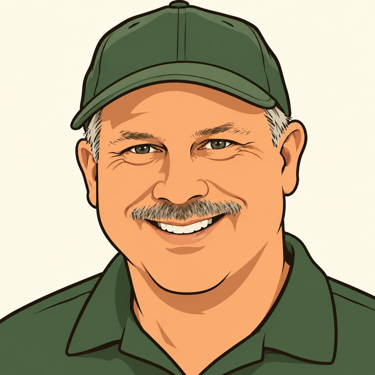 Illustration of Chris, founder of Seed & Mow